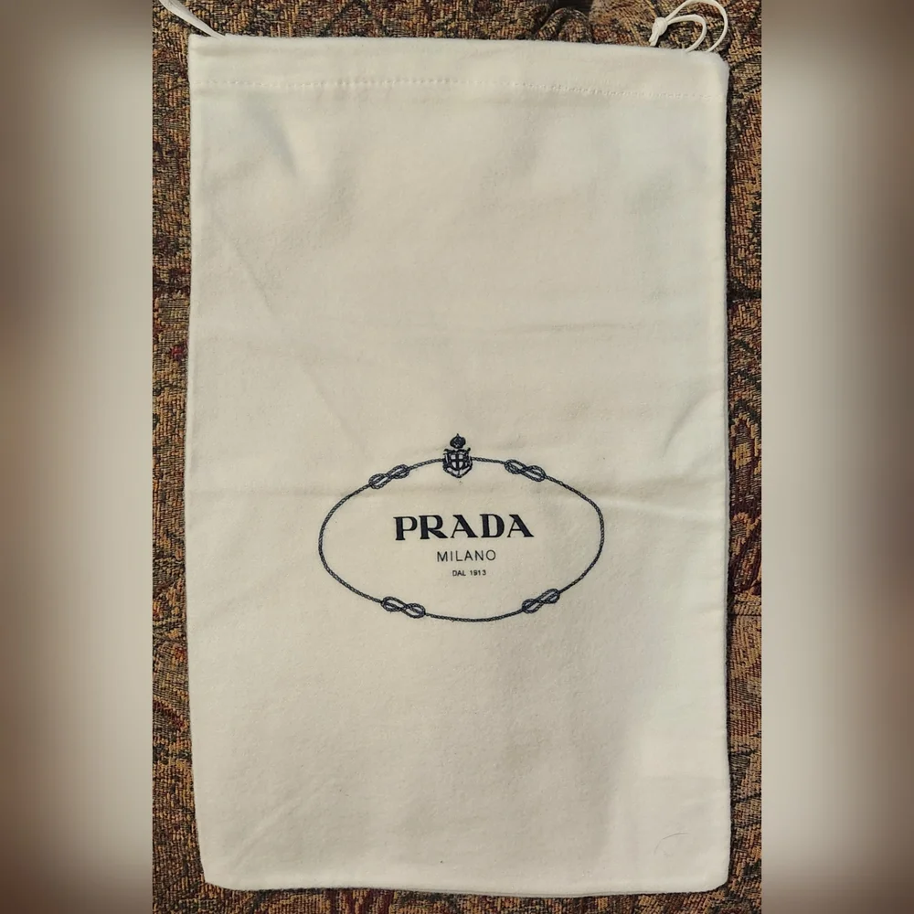 Prada Milano White Drawstring Dust Bag C